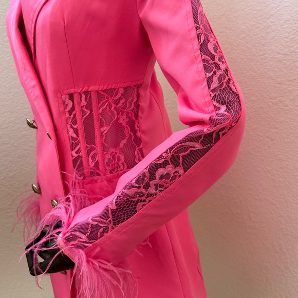 Elegant Pink Long Sleeve Dress - Picture 6 of 6